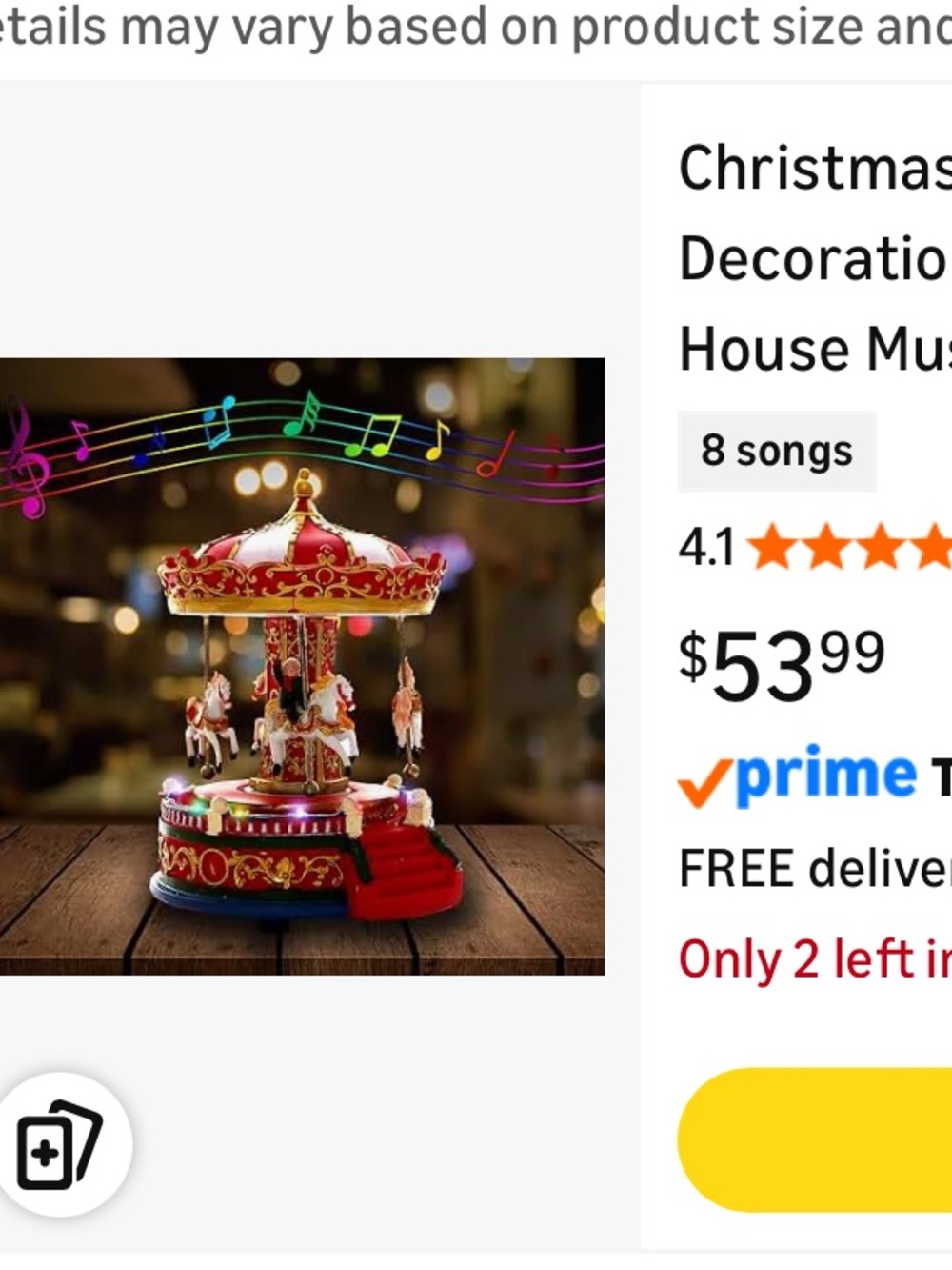 Christmas Carousel Figurines Decoration Village House Musical Carousel - Picture 6 of 8
